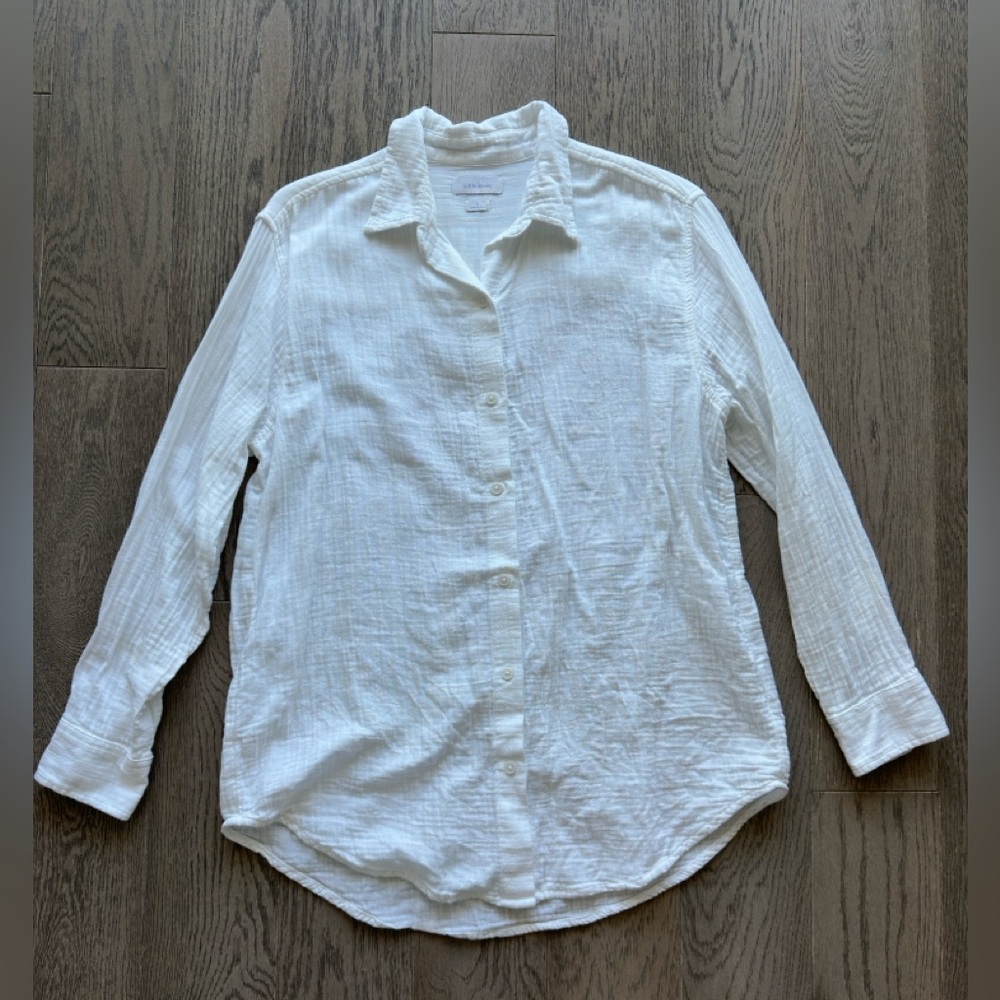 Aritzia Little Moon Cotton Sail Shirt